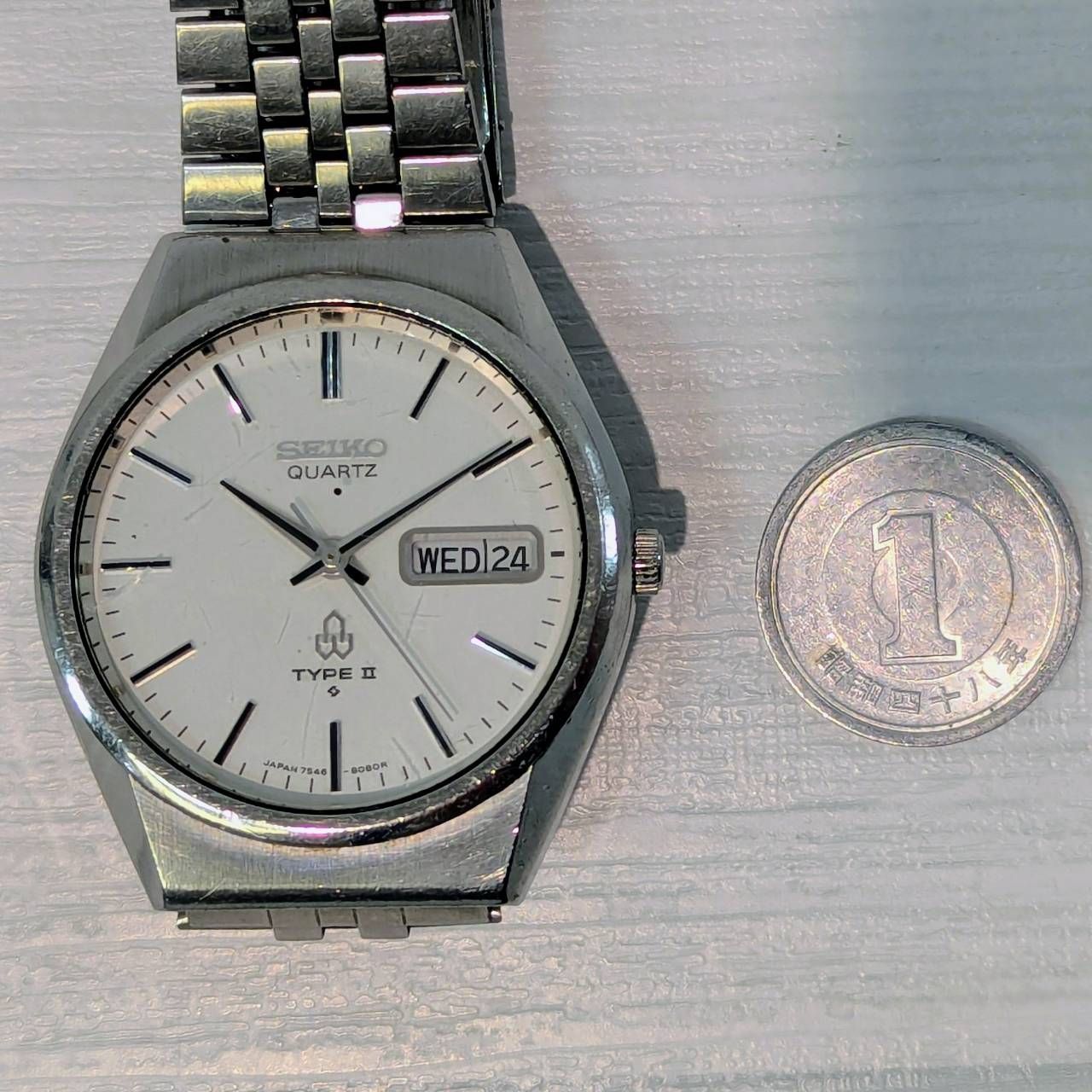 塩】テスターOK 国産ビンテージ SEIKO セイコー QUARTZ TYPE2 クォーツ