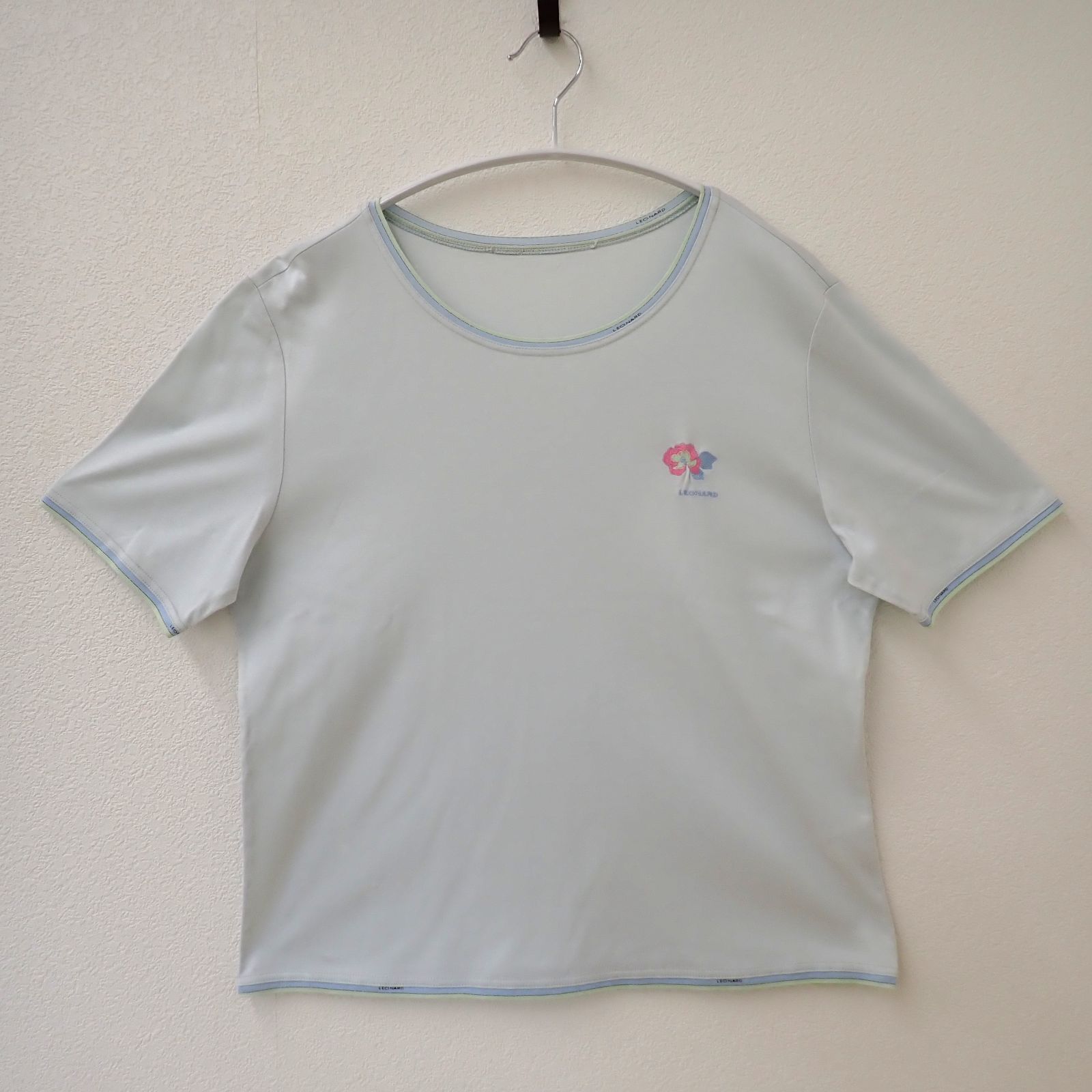 古着 LEONARD レオナール レディースワンポイントTシャツ 花柄 Lサイズ