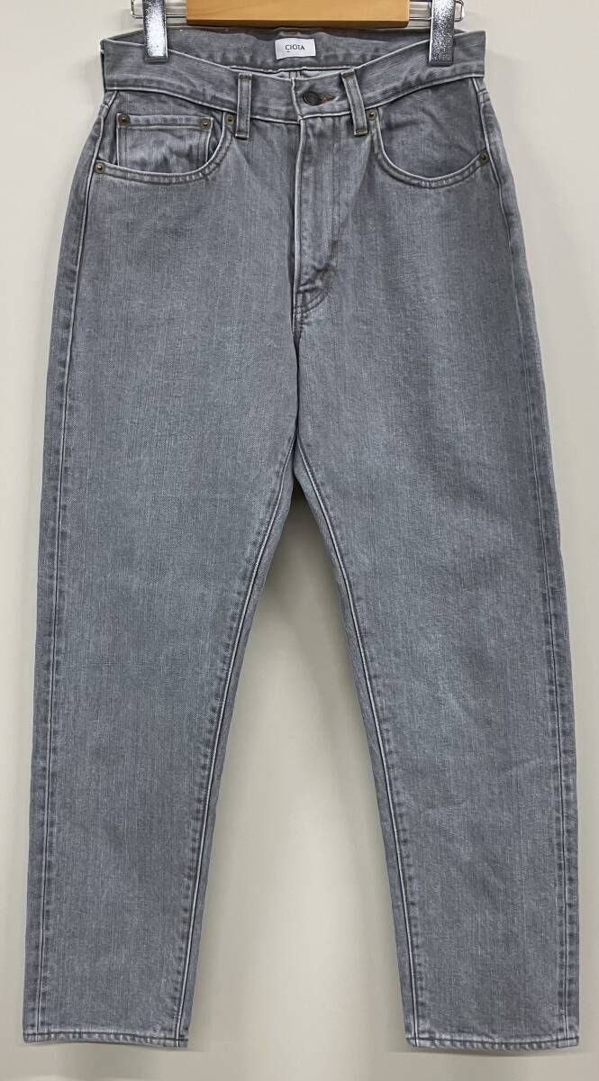 CIOTA/シオタ ジーンズ スビンコットン13.5oz テーパードデニムパンツ グレー サイズ27