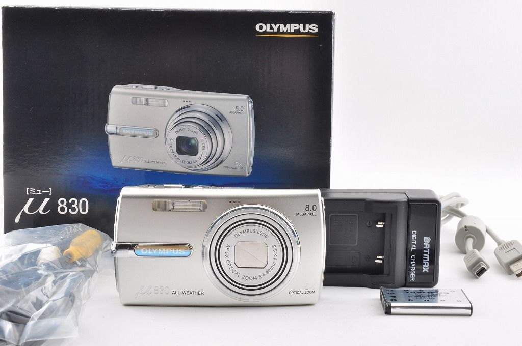 美品｜OLYMPUS μ830 シルバー｜元箱付き】OLYMPUS μ830 シルバー