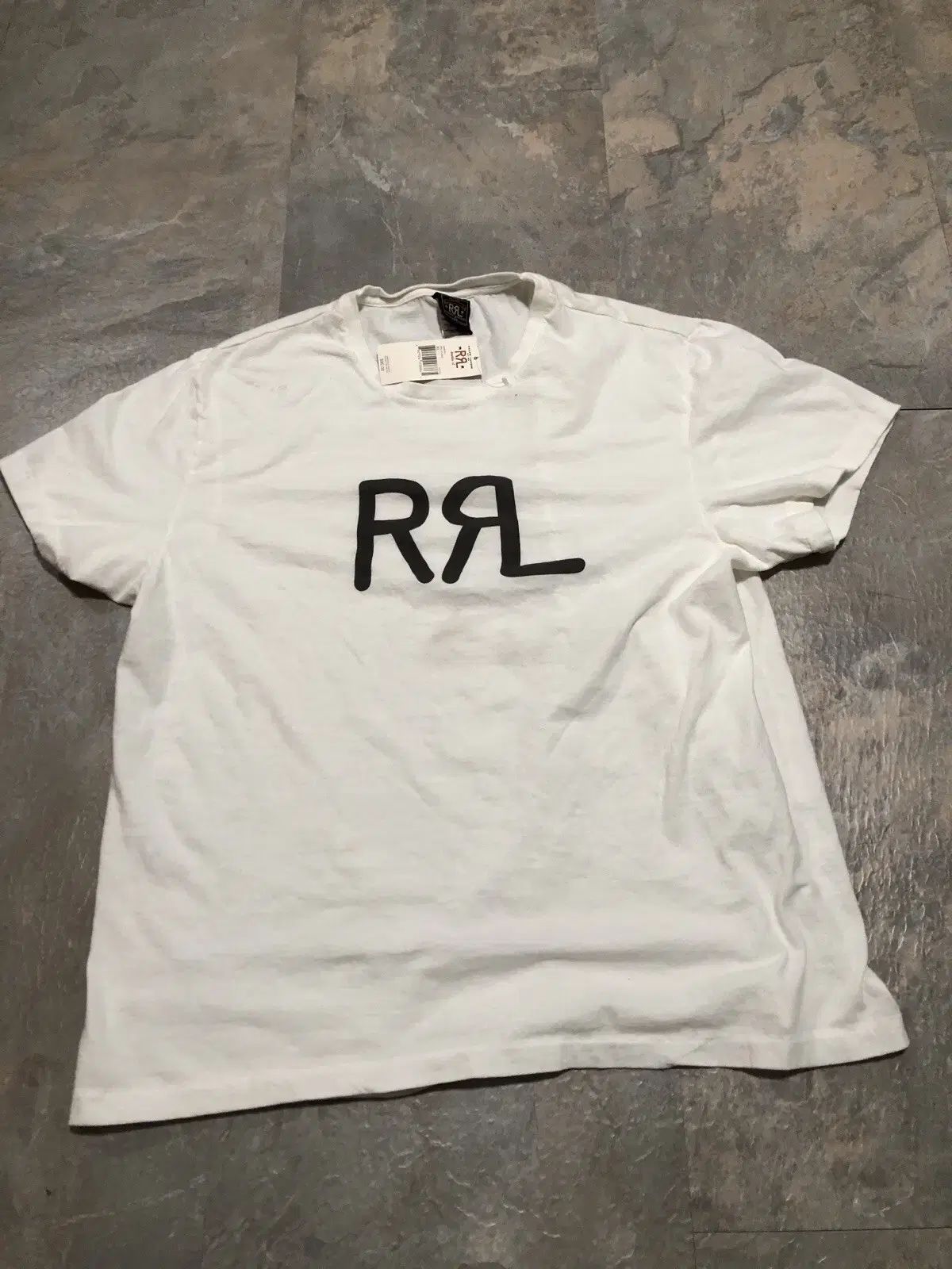 ラルフローレン RRL ロゴ コットン ジャージ Tシャツ 白