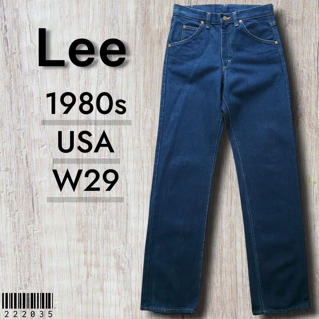Leeリー■美品 1980s vintage USA製 200-0147 ストレートデニム 42talon ジップ W29 インディゴ 濃紺 101Z 後継 RIDERS ライダース ユニオンチケット