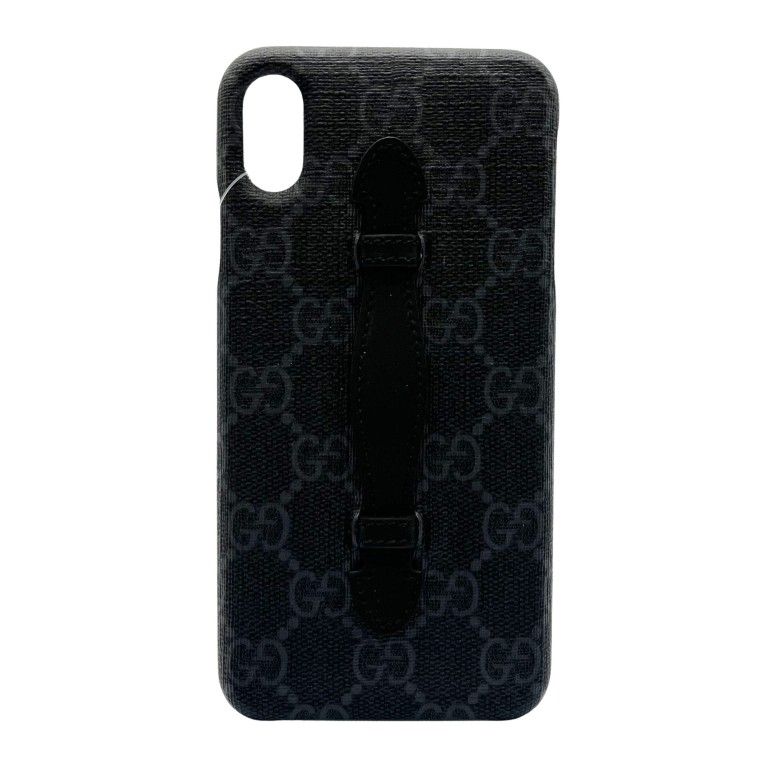 GUCCI グッチ スマートフォンケース GGスプリーム 592945 ブラック PVC ユニセックス IPhoneXS/MAX用 美品