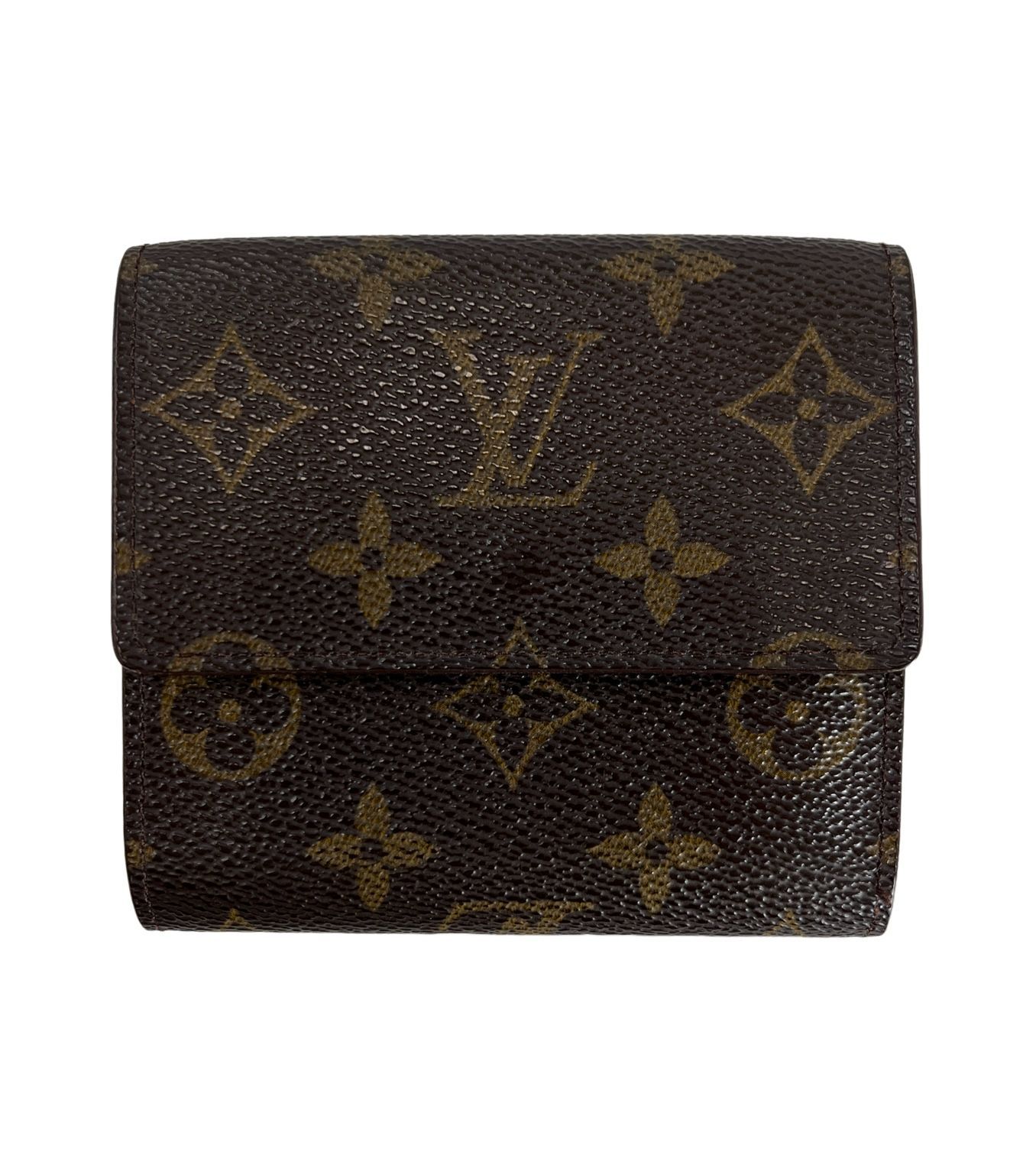 ルイヴィトン　モノグラム　ポルトフォイユ　エリーズ Wホック　三つ折り 箱袋付き LOUIS VUITTON ルイヴィトン モノグラム ポルトフォイユ エリーズ W