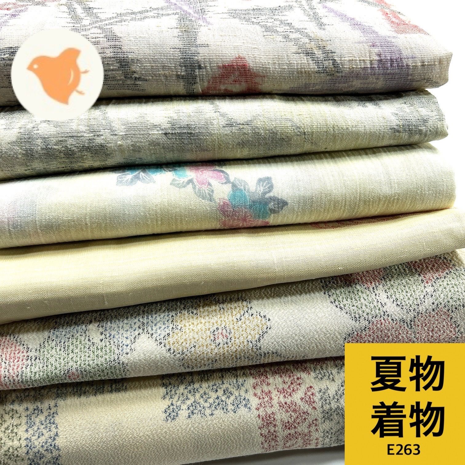 夏着物 サマーウールなど 6枚 着物まとめ売り【E263】同梱購入歓迎