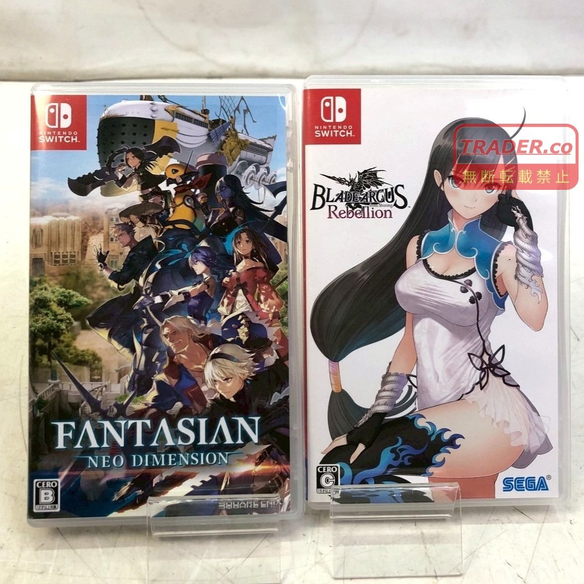 01w-6493 ○ Nintendo Switch ニンテンドースイッチ ソフト2本セット ファンタジアン ネオディメンジョン/ブレードアークス リベリオン フロム シャイニング 動作確認済み 【中古品】