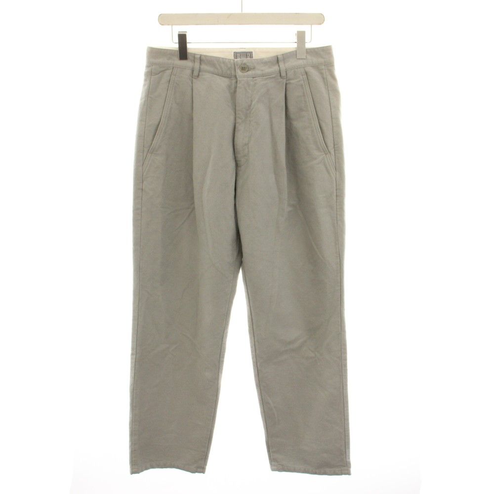 シーイー C.E ブラッシュドソフトコットンワンタックパンツ BRUSHED SOFT COTTON ONE TUCK PANTS スラックス ジップフライ M アイスグレー CES25PT11 /YT