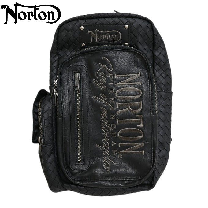 ノートン Norton 服 アパレル 262N8500 編込み PU ボディバッグ ショルダーバッグ 鞄 ロゴ メンズ 262n8500