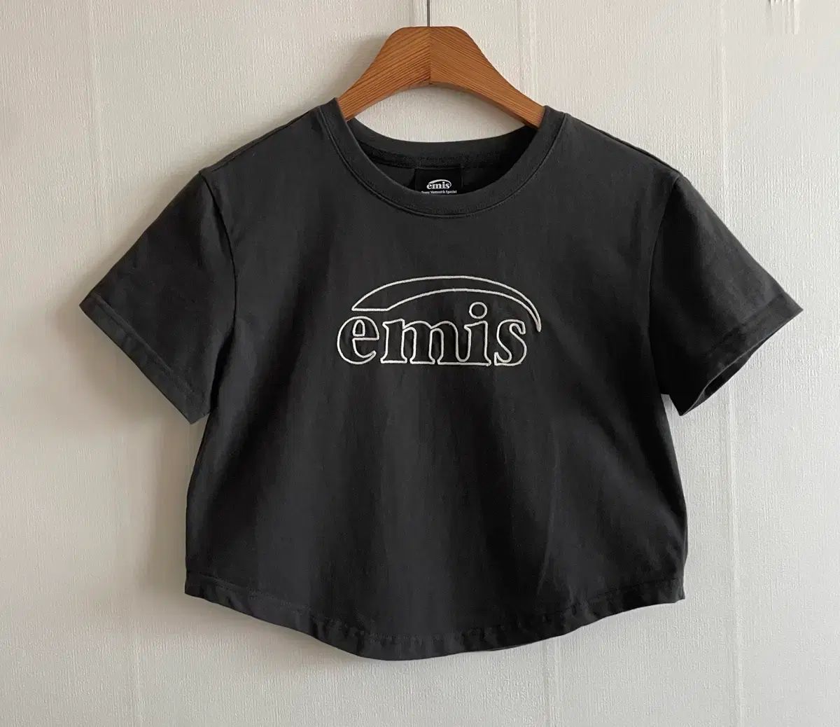 EMIS チェーン スティッチ クロップド Tシャツ