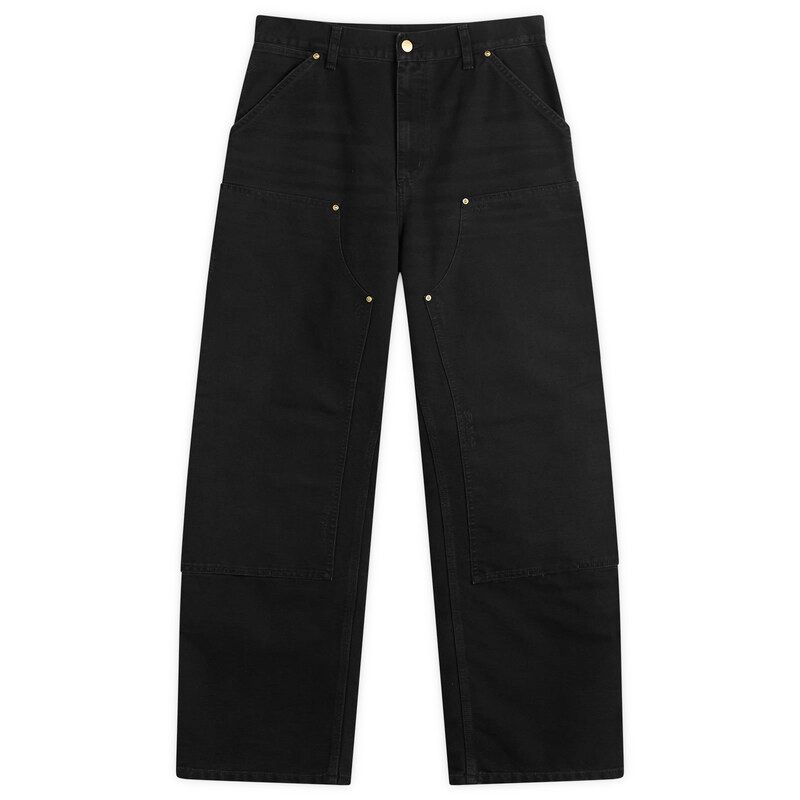 カーハート メンズ ボトムス カジュアルパンツ Carhartt WIP Double Knee Pants Black Grind Wash ブラック