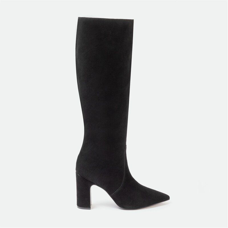 アイソウイットファースト レディース シューズ ブーツ・レインブーツ スエード ブーツ I Saw It First Saw It First KneeHigh Suede Boots Woman Black ブラック