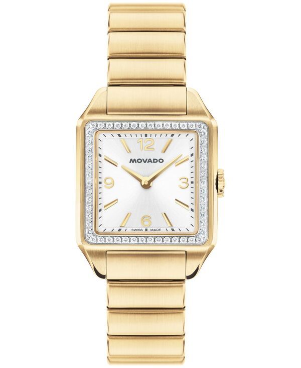 モバド レディース アクセサリー 腕時計 Tシャツ Movado Womens 1917 Lab Grown Diamond Swiss Quartz Gold Stainless Steel Watch 25 x 341mm Goldtone ゴールド