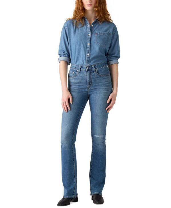 リーバイス レディース ボトムス デニムパンツ ブーツカット ブーツ ジーンズ ハイウエスト Levis 725 HighWaist Classic Stretch Bootcut Jeans Timeless Tint