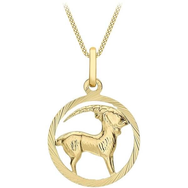 ビー ユー レディース アクセサリー ネックレス・チョーカー・ペンダントトップ レース Be You 9ct Gold Zodiac Necklace Yellow Gold イエロー
