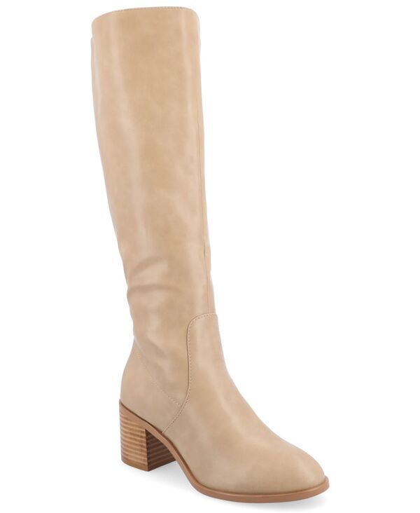 ジュルネ コレクション レディース シューズ ブーツ・レインブーツ ヒール Journee Collection Womens Romilly Round Toe Regular Wide Calf and Extra Wide Calf Block Heel
