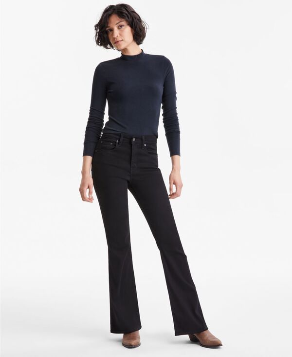 リーバイス レディース ボトムス デニムパンツ スリムフィット ジーンズ Levis Womens 726 High Rise Slim Fit Flare Jeansoft Black ブラック