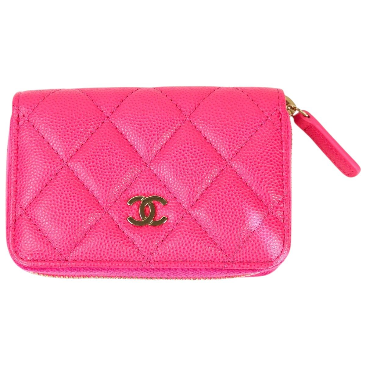 CHANEL シャネル マトラッセ カードケース コインケース 財布 ピンク 管理番号:11387