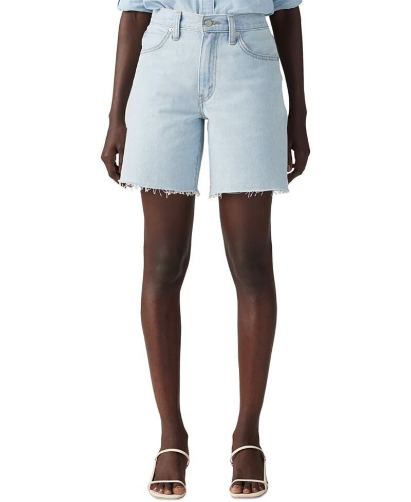 リーバイス レディース ボトムス ハーフパンツ・ショーツ ショートパンツ デニム Levis Womens MidRise 94 Baggy Denim Shorts Mister Twister Cut Hem デニム