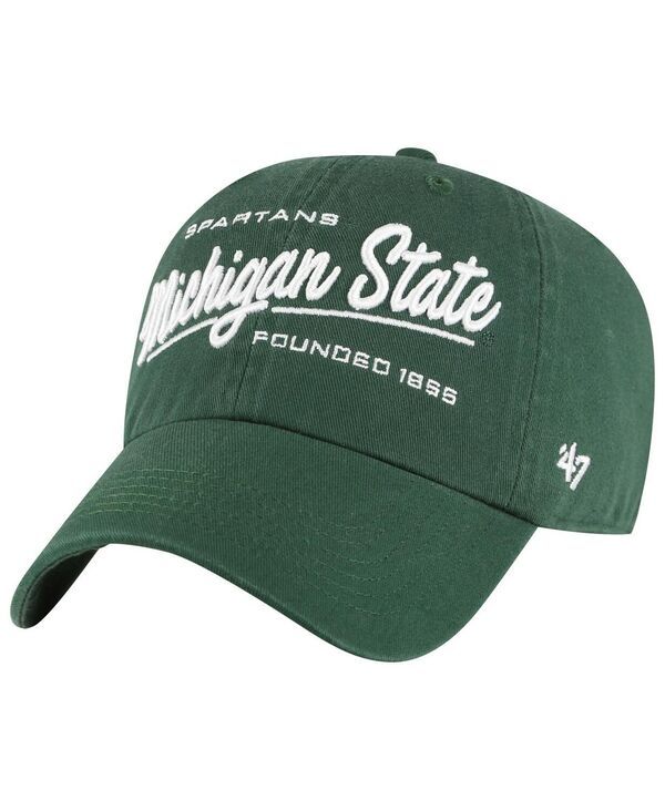 47 ブランド レディース アクセサリー 帽子 47 Brand Womens Green Michigan State Spartansidney Clean Up Adjustable Hat Green グリーン