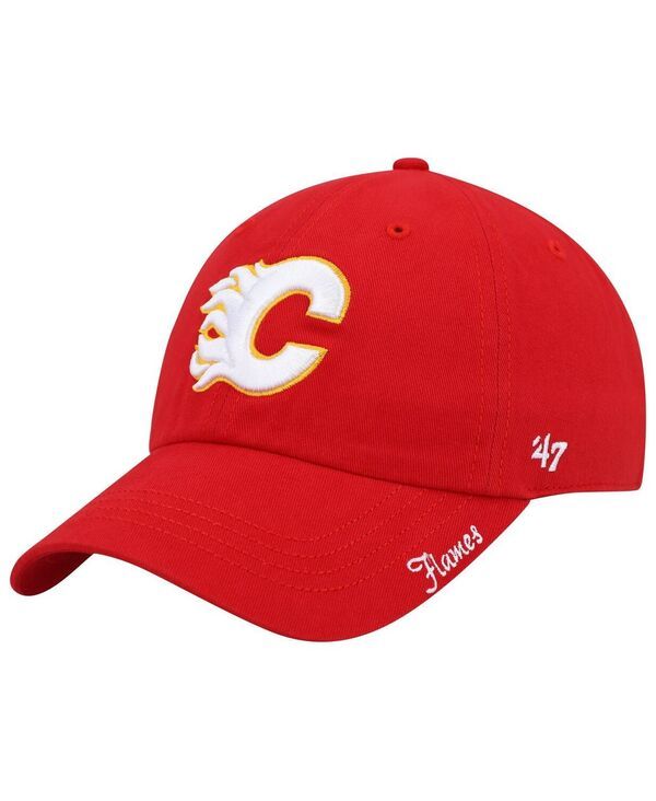 47 ブランド レディース アクセサリー 帽子 47 Brand Womens Red Calgary Flames Teamiata Clean Up Adjustable Hat Red レッド