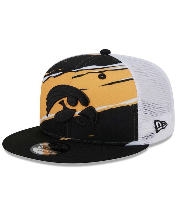 ニューエラ メンズ アクセサリー 帽子 New Era Mens Black Iowa Hawkeyes Tear Trucker 9FIFTY Snapback Hat Black ブラック 9,436円