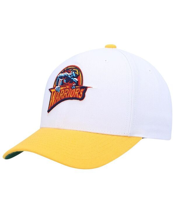 ミッチェルネス メンズ アクセサリー 帽子 Mitchell Ness Mens White Gold Golden State Warriors Hardwood Classics Core 2Tone 20 Pro Snapback Hat White G