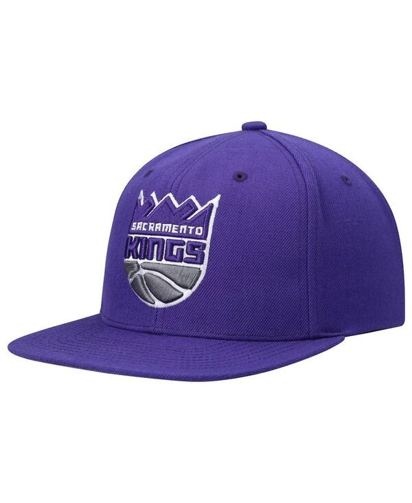 ミッチェルネス メンズ アクセサリー 帽子 Mitchell Ness Mens Purple Sacramento Kings Ground 20 Snapback Hat Purple パープル