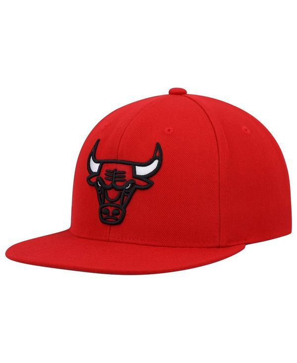 ミッチェルネス メンズ アクセサリー 帽子 Mitchell Ness Mens Red Chicago Bulls Ground 20 Snapback Hat Red レッド