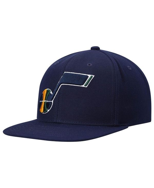 ミッチェルネス メンズ アクセサリー 帽子 Mitchell Ness Mens Navy Utah Jazz Ground 20 Snapback Hat Navy ネイビー