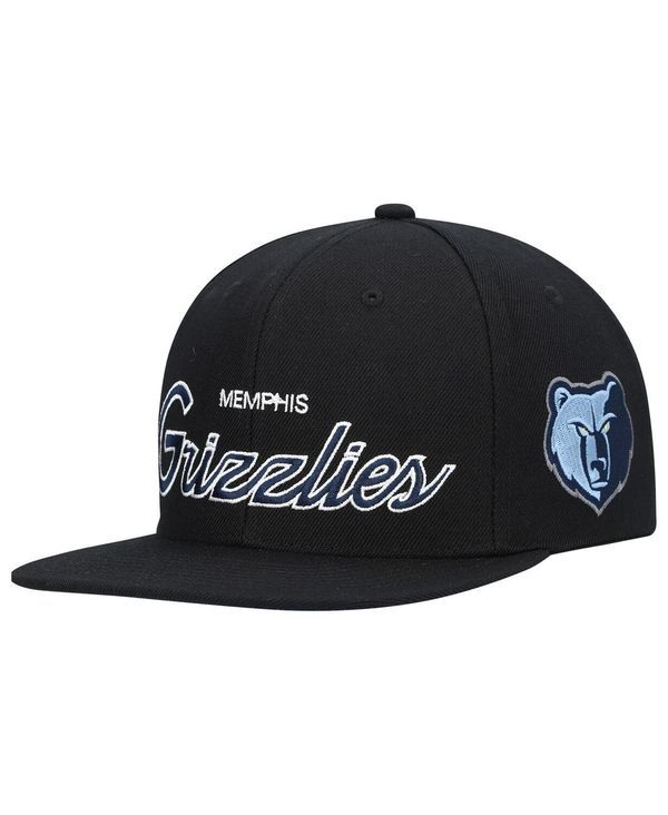ミッチェルネス メンズ アクセサリー 帽子 Mitchell Ness Mens Black Memphis Grizzlies Hardwood Classics Script 20 Snapback Hat Black ブラック