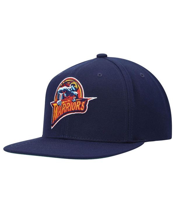 ミッチェルネス メンズ アクセサリー 帽子 Mitchell Ness Mens Navy Golden State Warriors Hardwood Classics Team Ground 20 Snapback Hat Navy ネイビー