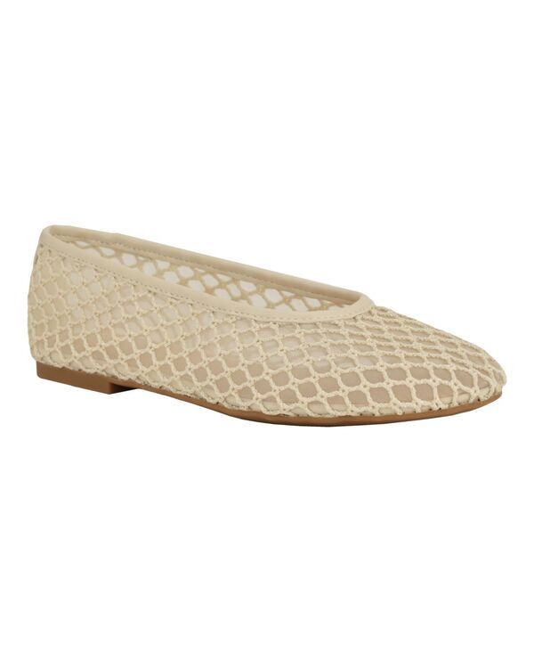 カルバンクライン レディース シューズ パンプス Calvin Klein Womens Delicate Woven Ballet Flats Ivory Mesh アイボリー