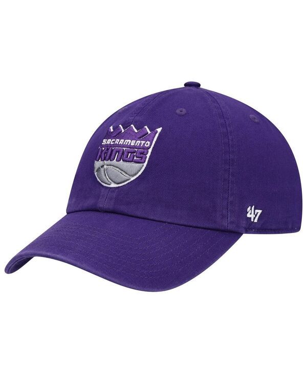 47 ブランド メンズ アクセサリー 帽子 47 Brand Mens Purple Sacramento Kings Team Clean Up Adjustable Hat Purple パープル