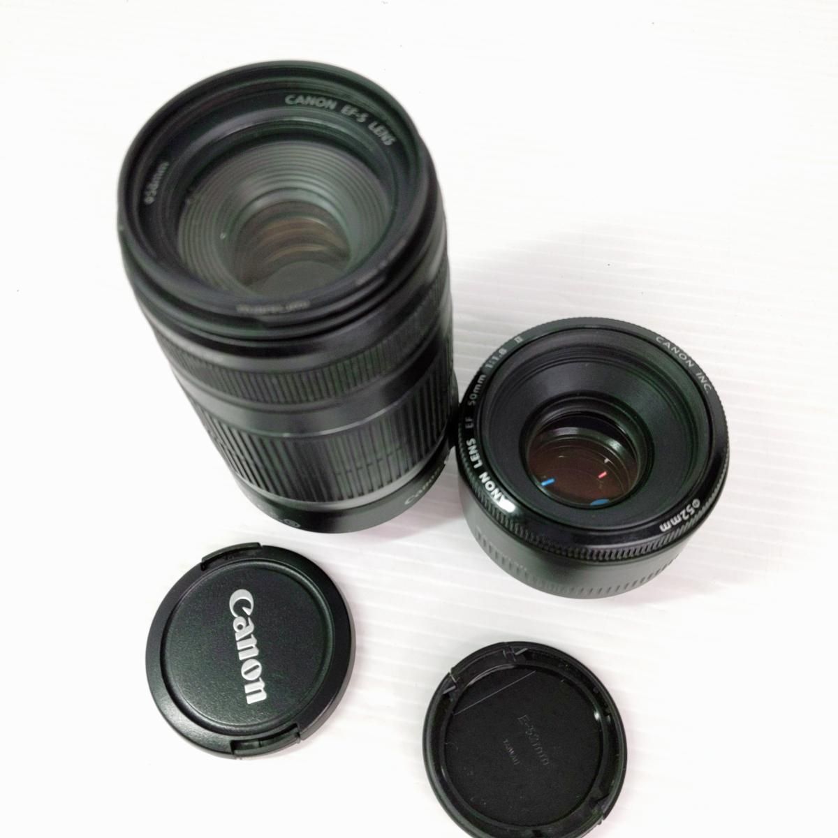 中古品】canon キャノン デジタル一眼レフカメラx4 EOS kiss レンズ