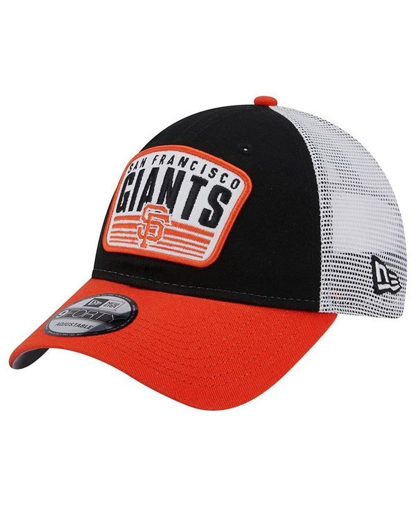 ニューエラ メンズ アクセサリー 帽子 New Era Mens Black San Francisco Giants TwoTone Patch 9FORTY Snapback Hat Black ブラック