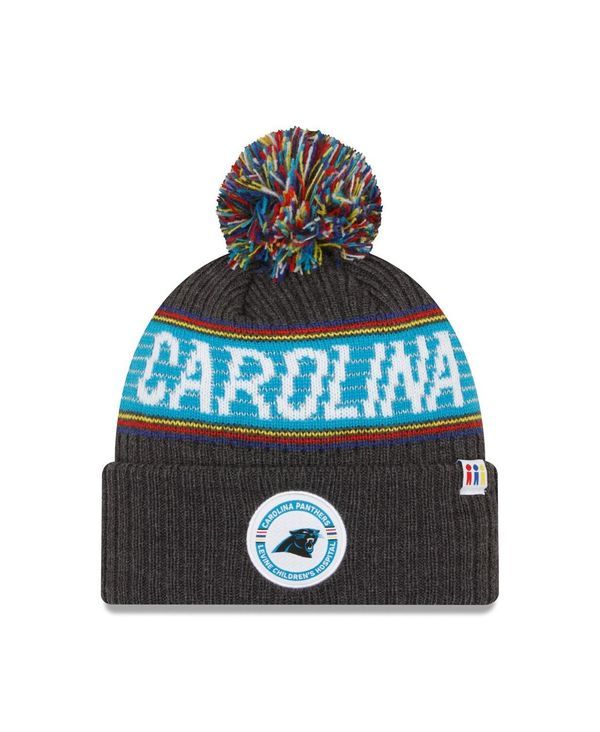ニューエラ メンズ アクセサリー 帽子 ニット New Era Mens Heather Charcoal Carolina Panthers 2022 Greg Olsen x Atrium Health Levine Childrens Hospital