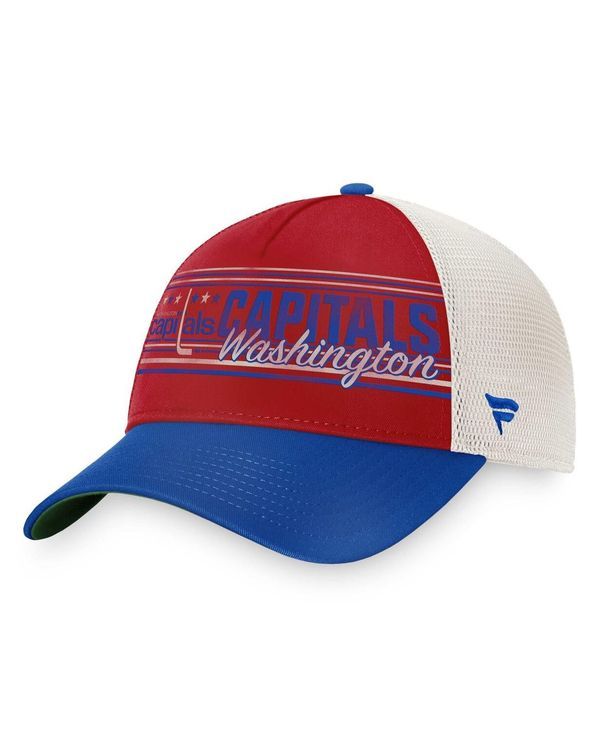 ファナティクス メンズ アクセサリー 帽子 キャップ Fanatics Mens Red Royal Washington Capitals True Classic Retro Trucker Snapback Hat Red Royal レッド
