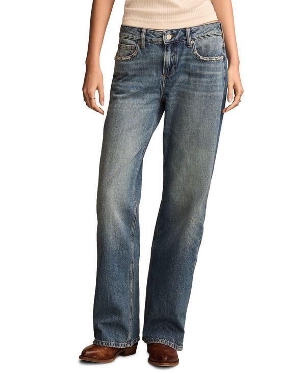 ラッキーブランド レディース ボトムス デニムパンツ ワイドレッグ ジーンズ Lucky Brand Womens Baggy Wide Leg Jeans Timeless Cobalt Wash コバルト