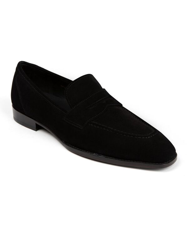アンソニー ヴィア メンズ シューズ スリッポン・ローファー レザー Anthony Veer Mens Belmont Leather Penny Loafers Velvet Noir Black Suede ブラック