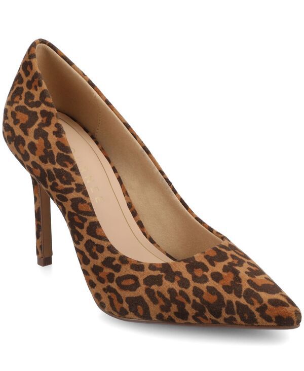 ジュルネ コレクション レディース シューズ パンプス Journee Collection Womens Venus Pointed Toe Comfort Dress Pumps Leopard Camel キャメル
