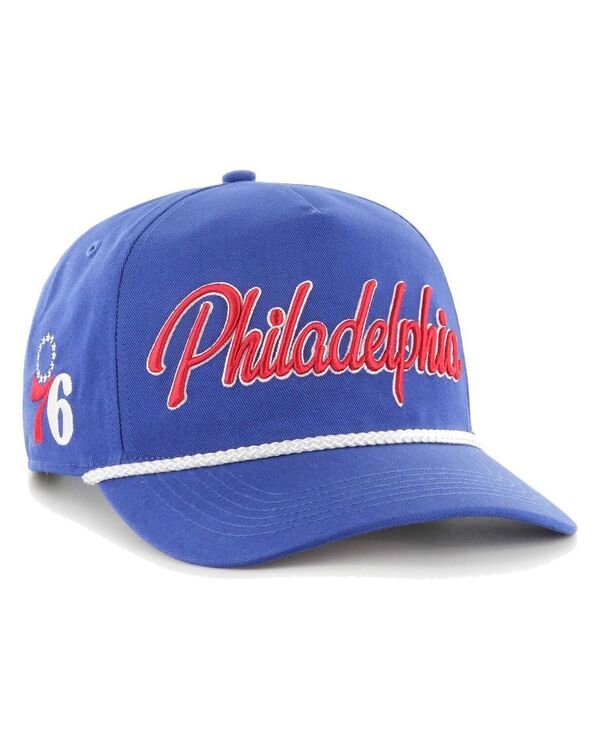 47 ブランド メンズ アクセサリー 帽子 ロゴ 47 Brand Mens Royal Philadelphia 76ers Overhand Logo Hitch Adjustable Hat Royal