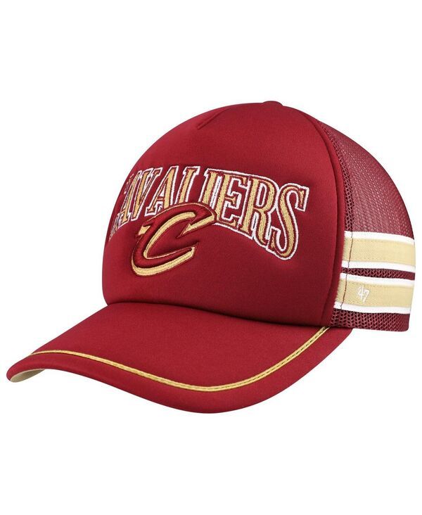 47 ブランド メンズ アクセサリー 帽子 47 Brand Mens Wine Cleveland Cavaliers Sidebrand Stripes Trucker Adjustable Hat Wine ワイン