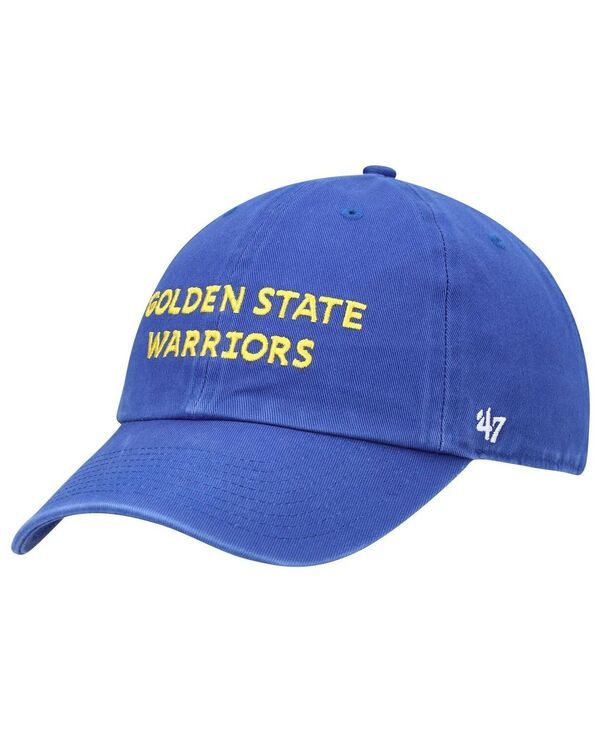 47 ブランド メンズ アクセサリー 帽子 47 Brand Mens Royal Golden State Warriors Clean Up Wordmark Adjustable Hat Royal