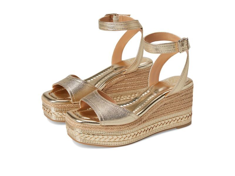ヴィンスカムート レディース シューズ ヒール Vince Camuto Lilla Espadrille Wedge Egyptian Gold ゴールド