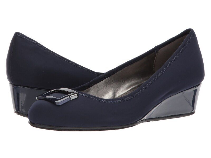 バンドリーノ レディース シューズ ヒール Bandolino Tad Navy Lycra ネイビー