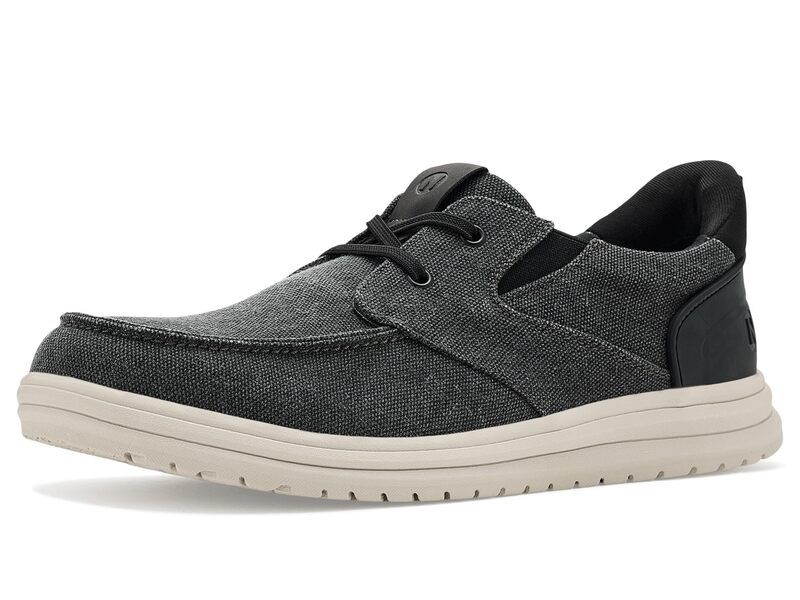 ノンブッシュ メンズ シューズ オックスフォード レース Nunn Bush Brew City Easy On And Off Moccasin Toe Hands Free Oxford Organicanvas LaceUp Black ブラック