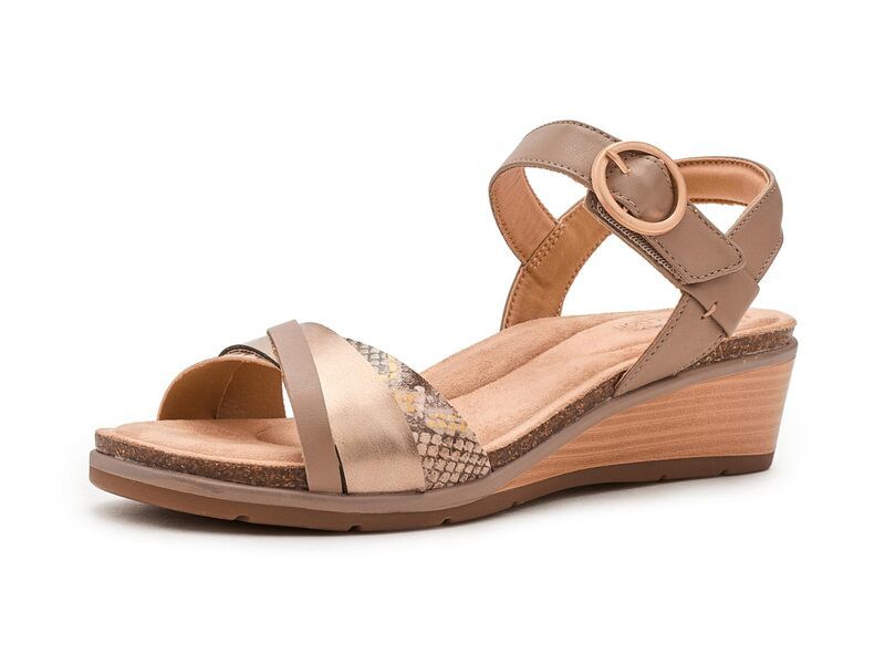 クラークス レディース シューズ ヒール Clarks Kacha Twistaupe Combi Lea トープ