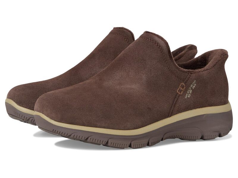 スケッチャーズ レディース シューズ スリッポン・ローファー スエード SKECHERS Easy Going Modern Hour Suede Hands Free SlipIns Chocolate チョコレート