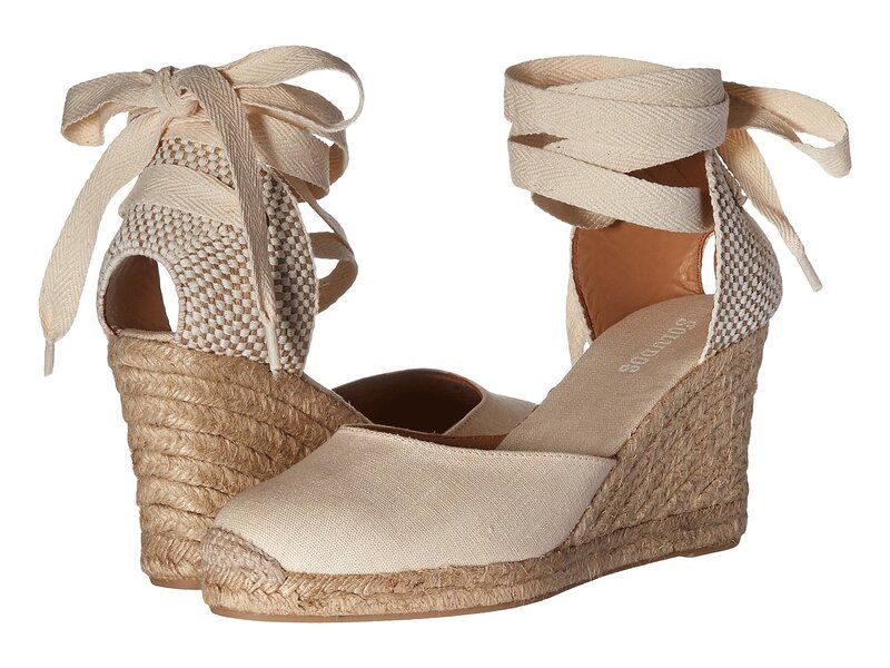 ソルドス レディース シューズ ヒール トール Soludos Classic Tall Wedge La Concha Ivory アイボリー