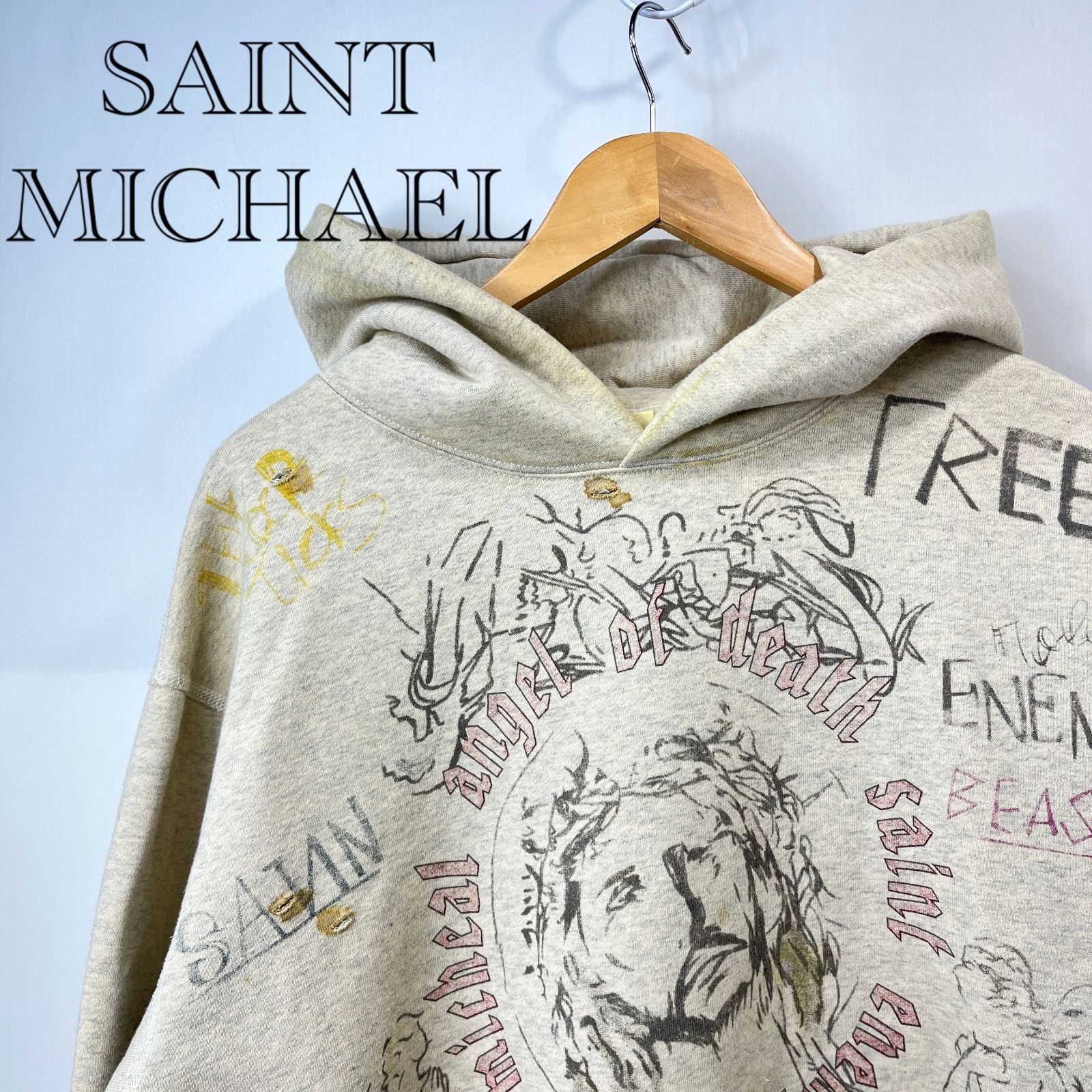 SAINT MICHAEL セントマイケル M 20aw パーカー SAINT MICHAEL セント マイケル SM7 HOODIE 20AW パーカー M コットン